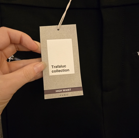 ZARA Trafaluc Collection Womens Pants Size Small Black Skinny Ankle High Rise - Picture 6 of 8